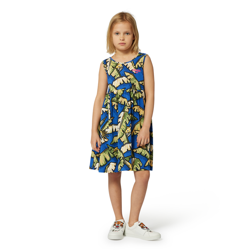 Strappy cotton dress KENZO KIDS 
                        GIRL