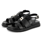 Buckled leather sandals KARL LAGERFELD KIDS 
                    GIRL