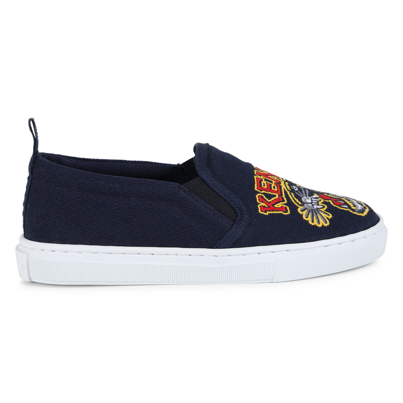 Embroidered Tiger Slip-On Sneakers KENZO KIDS 
                        UNISEX