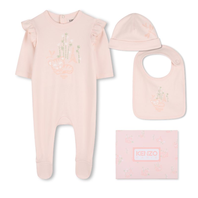 PAJAMA, HAT AND BIB SET KENZO KIDS 
                        GIRL