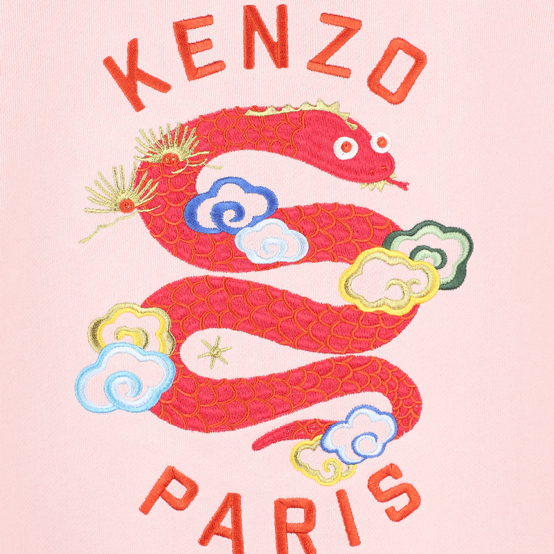 Straight-cut embroidered dress KENZO KIDS 
                        GIRL