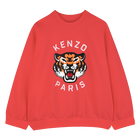 Fleece sweatshirt, RED, hi-res