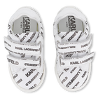 Leather hook-and-loop trainers KARL LAGERFELD KIDS 
                    UNISEX