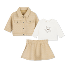 Cardigan, t-shirt and skirt set MICHAEL KORS 
                    GIRL