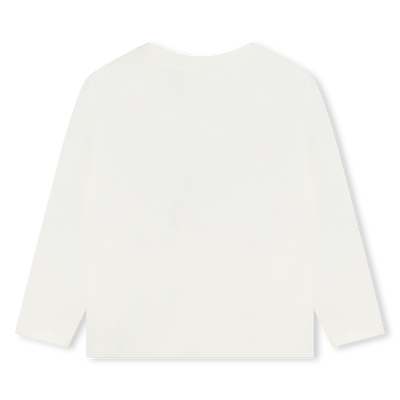 Long-sleeved cotton T-shirt KENZO KIDS GIRL