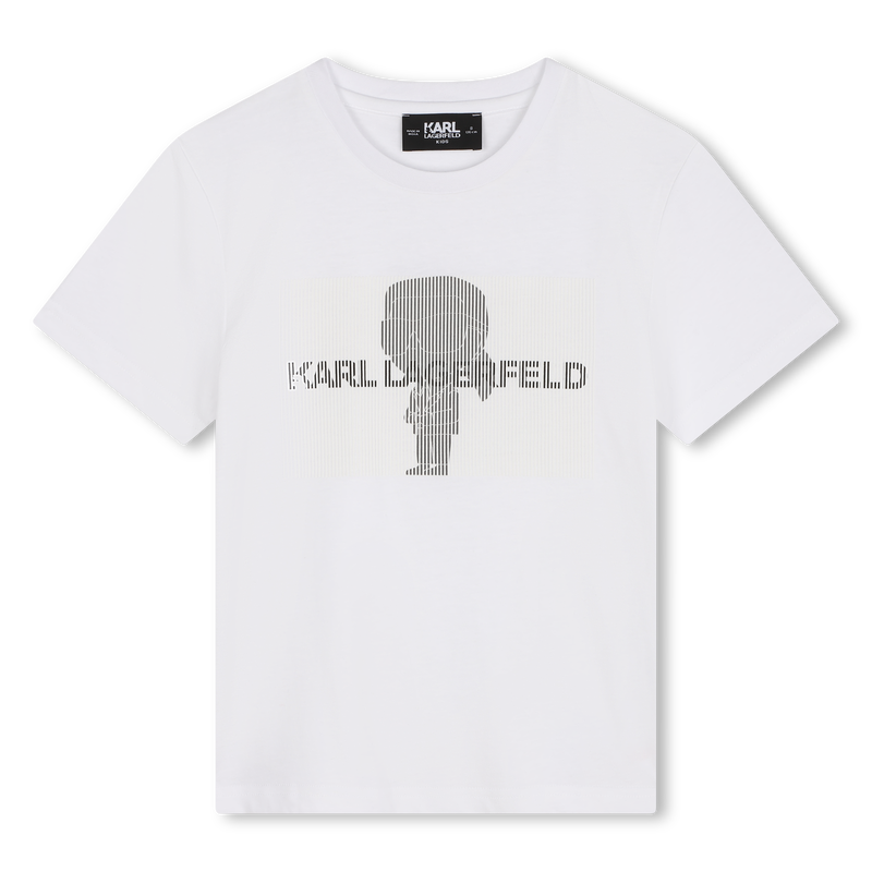 Short-sleeved cotton T-shirt KARL LAGERFELD KIDS 
                        BOY