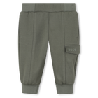 Elasticated waist pants, GREEN, hi-res