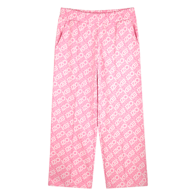 Printed jogging trousers KENZO KIDS GIRL