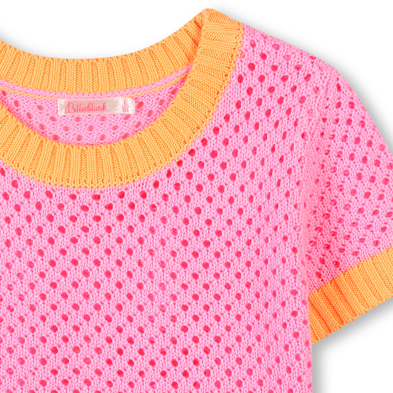 Two-tone crochet T-shirt BILLIEBLUSH 
                        GIRL