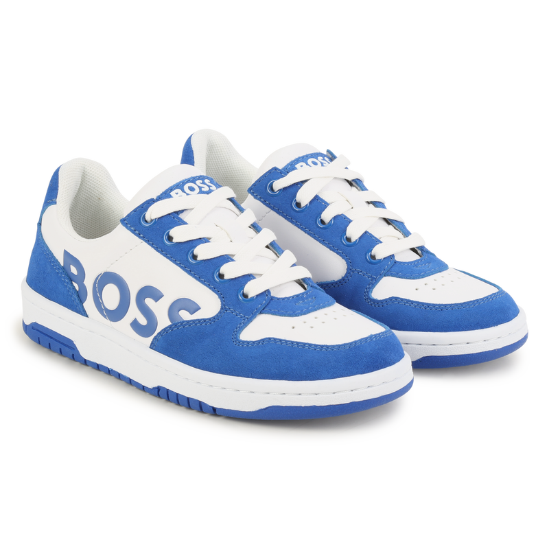 Lace-up logo trainers