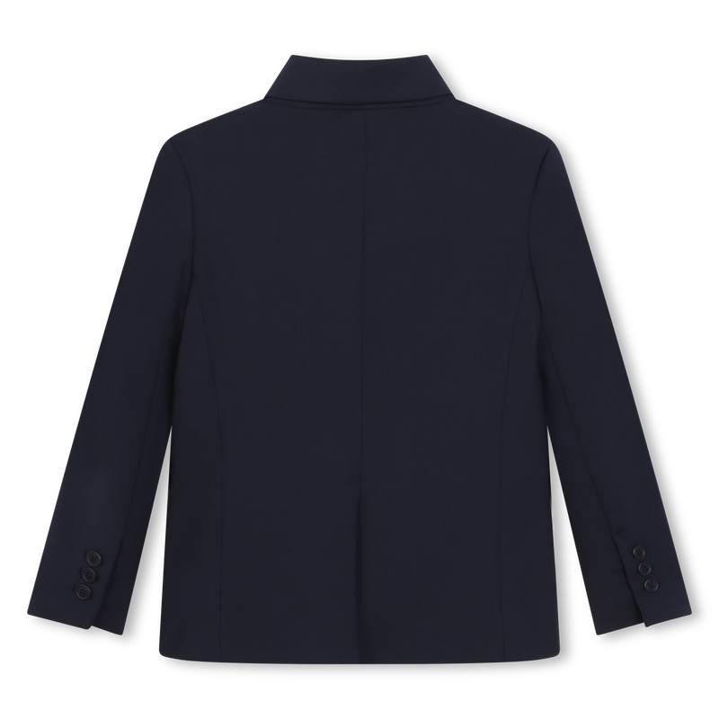 Bi-material suit jacket