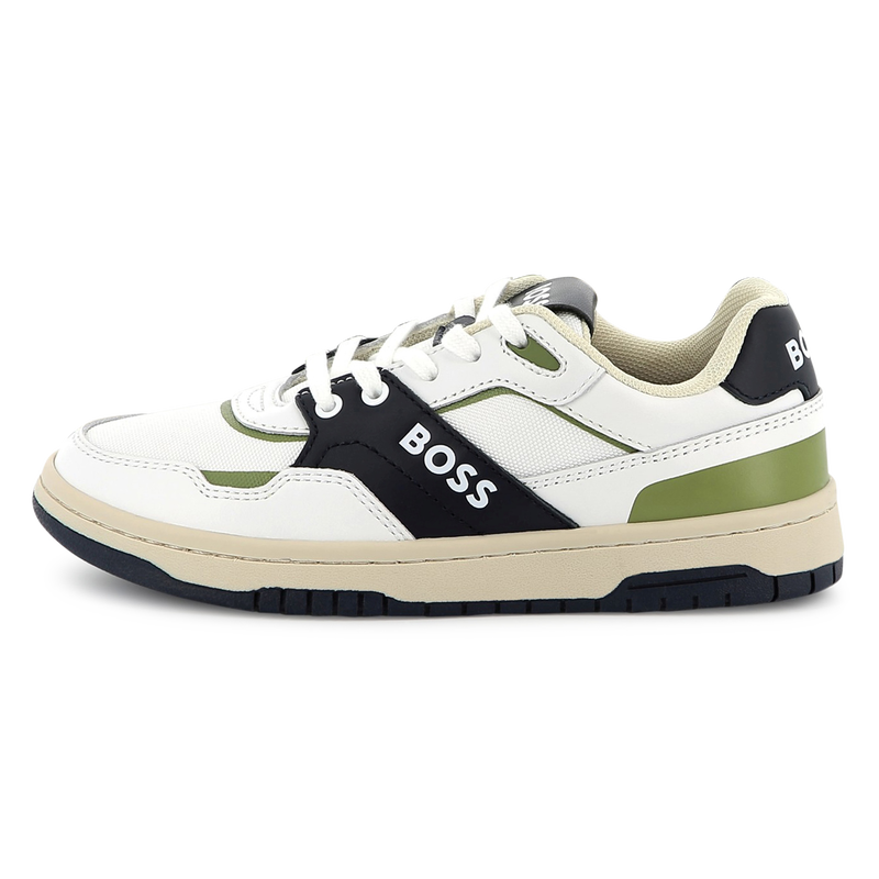 Dual-fabric lace-up trainers BOSS 
                        BOY