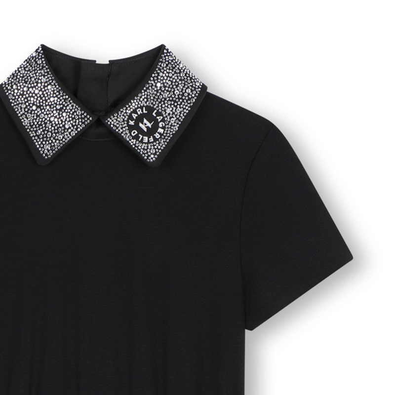 Multimaterial party dress KARL LAGERFELD KIDS 
                        GIRL