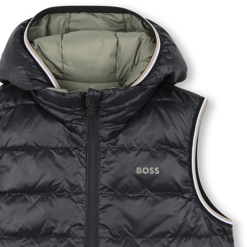 Flann-effect hooded puffer jacket BOSS 
                        BOY