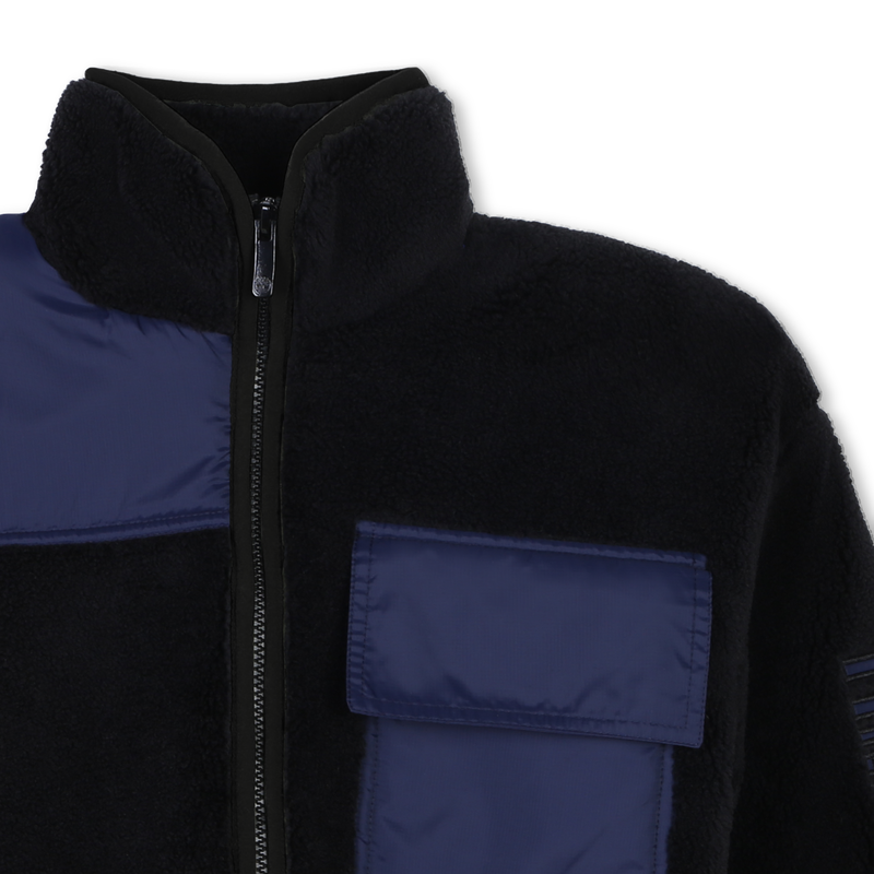 Zip-up bimaterial cardigan TIMBERLAND 
                        BOY