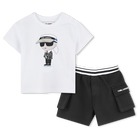 Shorts and T-shirt set KARL LAGERFELD KIDS 
                    BOY