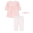 Dress + leggings + headband set KENZO KIDS 
                    GIRL