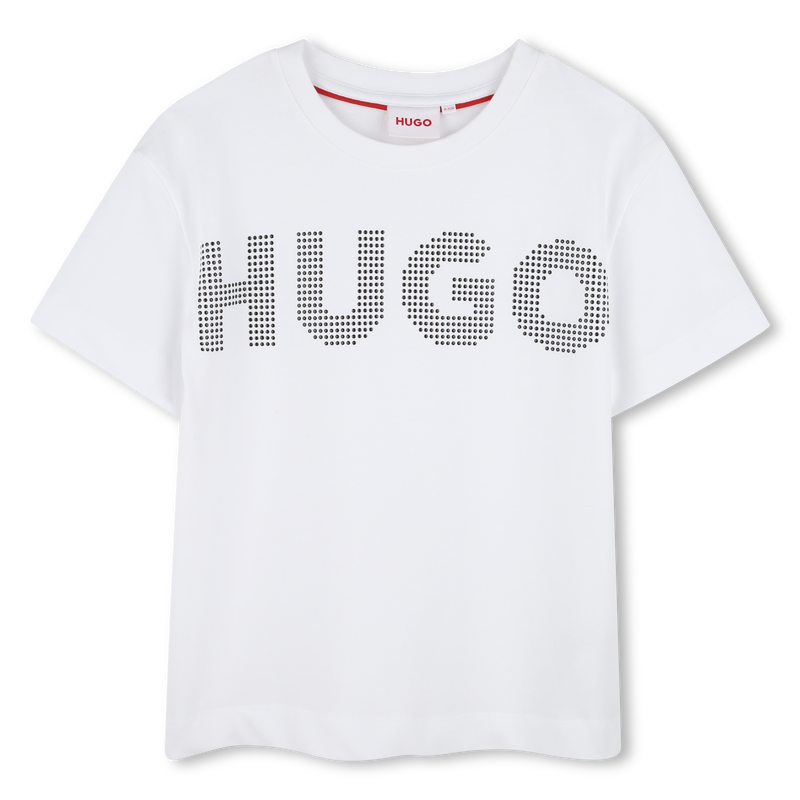Studded Cotton Logo T-Shirt HUGO 
                        GIRL