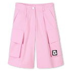 Long cotton and linen shorts DKNY 
                    GIRL