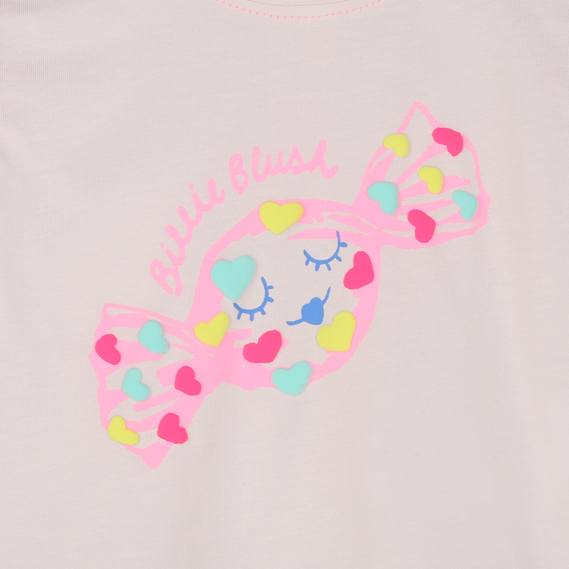 Cotton press-stud T-shirt BILLIEBLUSH 
                        GIRL