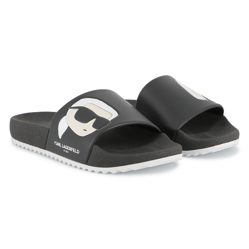 Sliders with design KARL LAGERFELD KIDS 
                        BOY