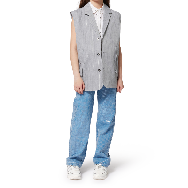Two-material lace-up trainers DKNY 
                        GIRL