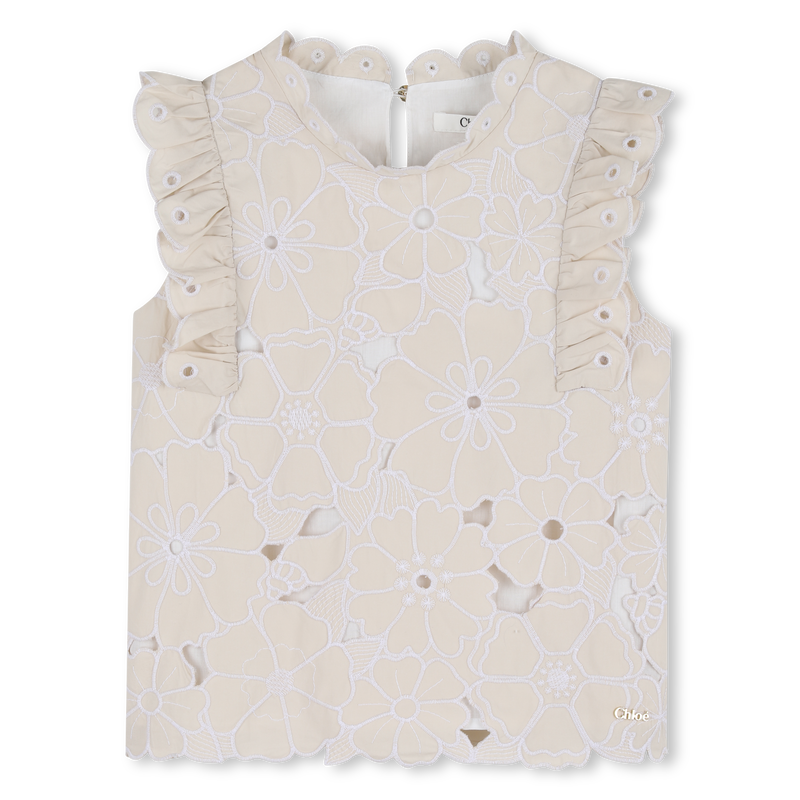FLORAL EMBROIDERY T-SHIRT CHLOE 
                        GIRL