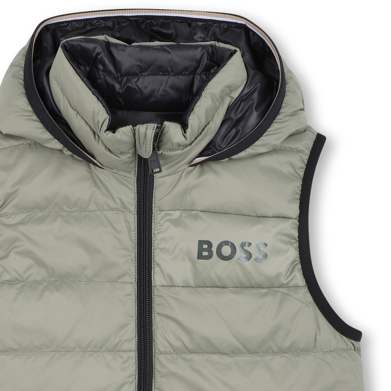 Flann-effect hooded puffer jacket BOSS 
                        BOY