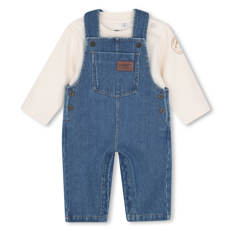 Dungaree and t-shirt set TIMBERLAND 
                        BOY