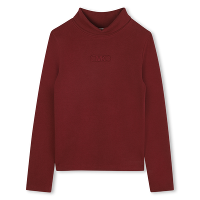 Long-sleeved T-shirt with stand-up collar MICHAEL KORS GIRL
