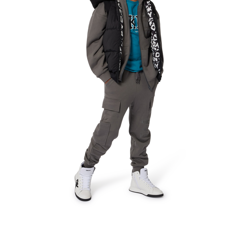 Cotton jersey zip sweatshirt DKNY 
                        BOY