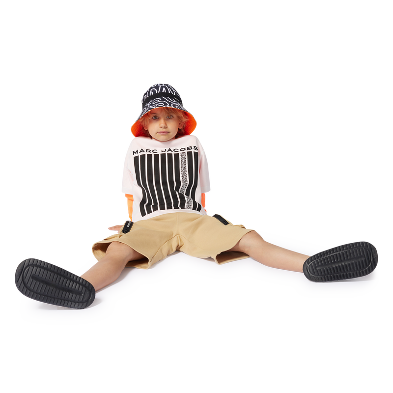 Two-tone cotton T-shirt MARC JACOBS 
                        BOY