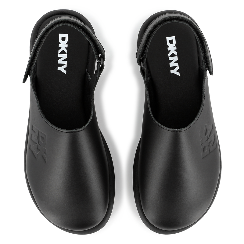 Leather hook-and-loop clogs DKNY 
                        UNISEX