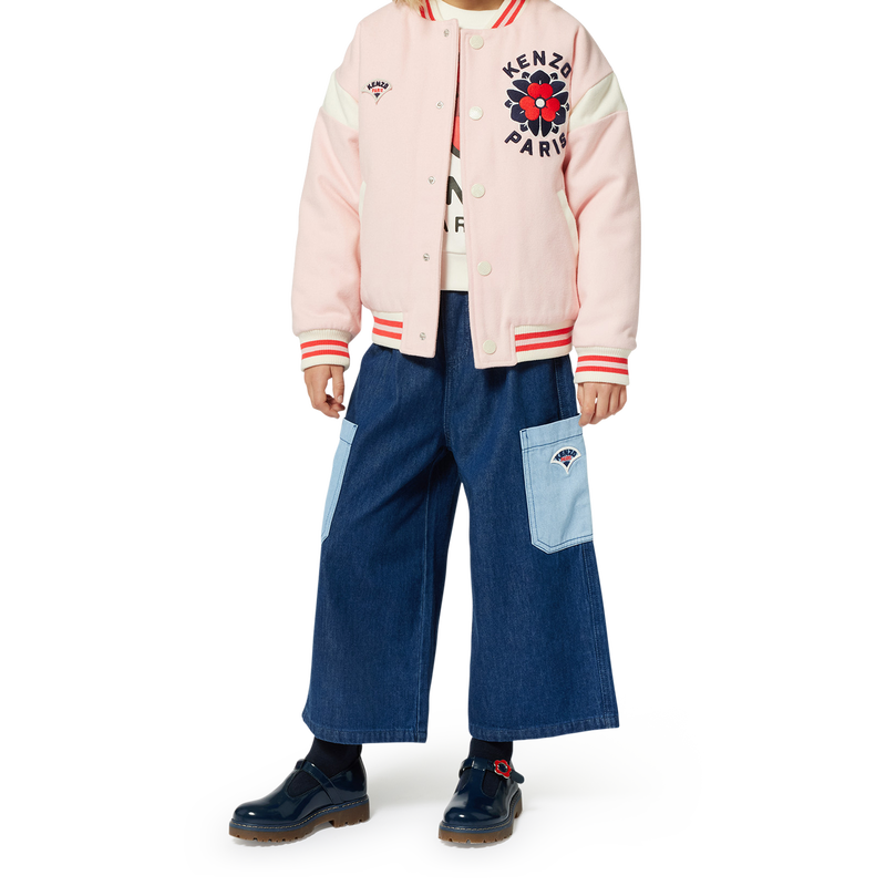 Embroidered woollen jacket KENZO KIDS 
                        GIRL