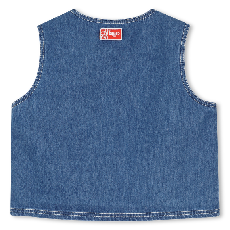 SLEEVELESS DENIM JACKET KENZO KIDS 
                        GIRL