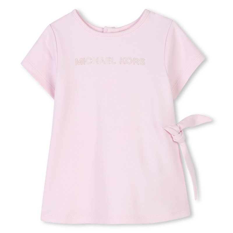 Short-sleeved cotton dress MICHAEL KORS 
                        GIRL