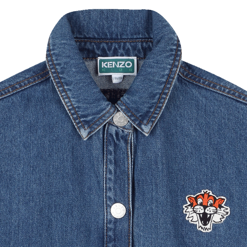 Cotton denim shirt KENZO KIDS 
                        BOY