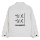 Zip-up denim jacket KARL LAGERFELD KIDS 
                    BOY
