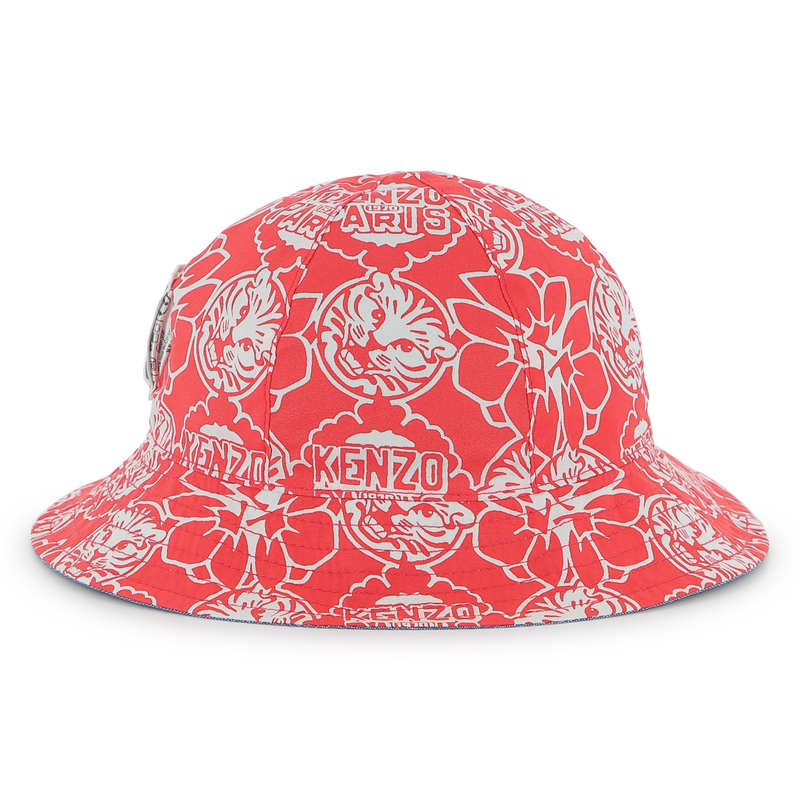 Reversible cotton bucket hat KENZO KIDS 
                        UNISEX