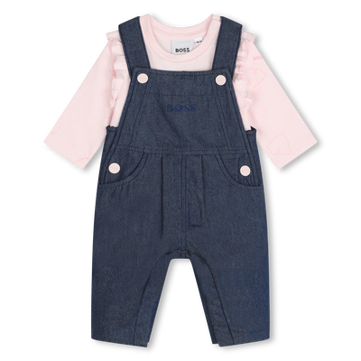 Cotton T-Shirt & Overalls BOSS GIRL