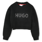Short jumper with studded logo HUGO 
                    GIRL