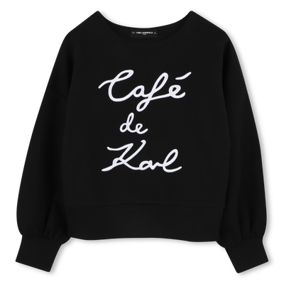 Embroidered sweatshirt KARL LAGERFELD KIDS GIRL