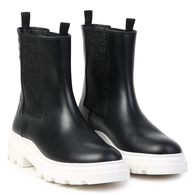 Leather ankle boots KARL LAGERFELD KIDS 
                        GIRL