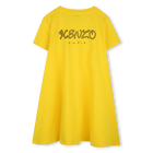 Embroidered badge flared dress KENZO KIDS 
                    GIRL