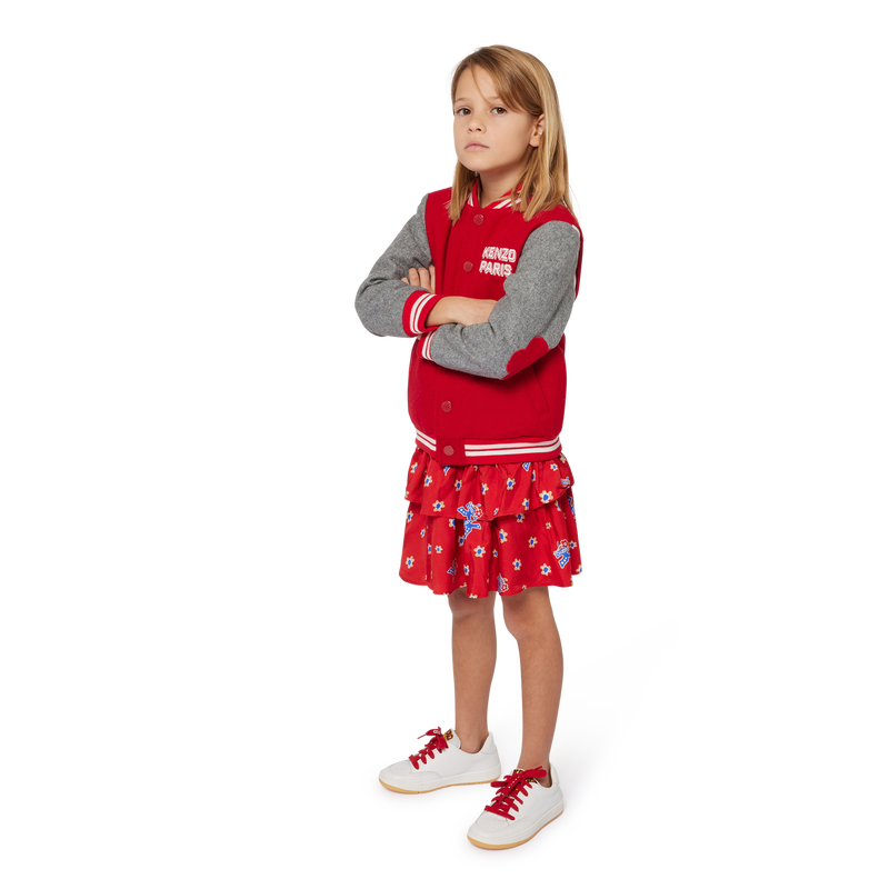 Print skirt with ruffles KENZO KIDS 
                        GIRL