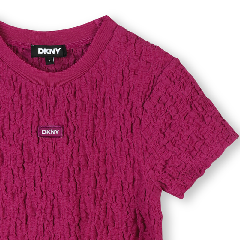 Short-sleeved waffled dress DKNY 
                        GIRL