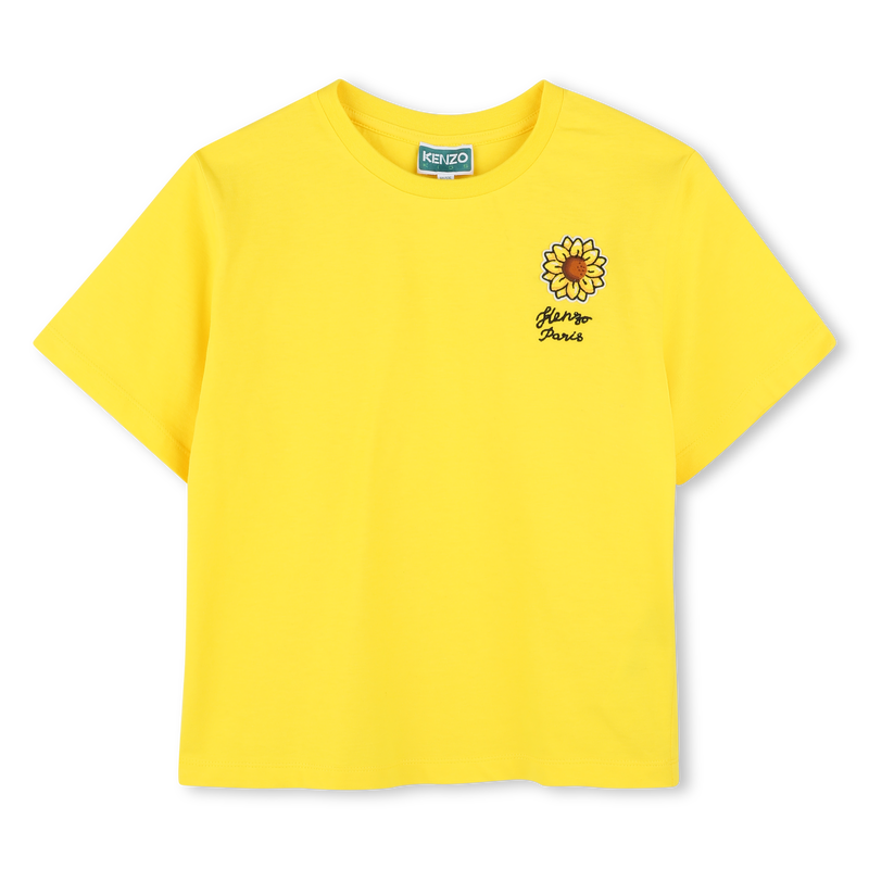 Embroidered T-shirt with patch KENZO KIDS 
                        GIRL