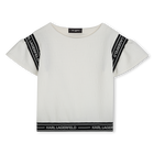 T-shirt with frilled sleeves KARL LAGERFELD KIDS 
                    GIRL