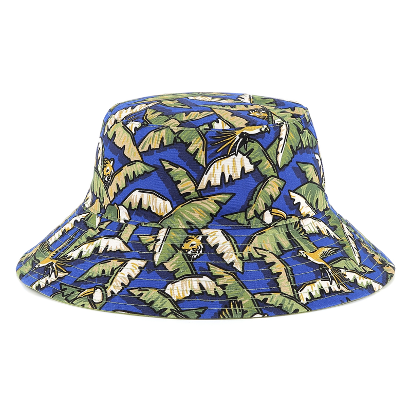 Reversible cotton bucket hat KENZO KIDS 
                        UNISEX