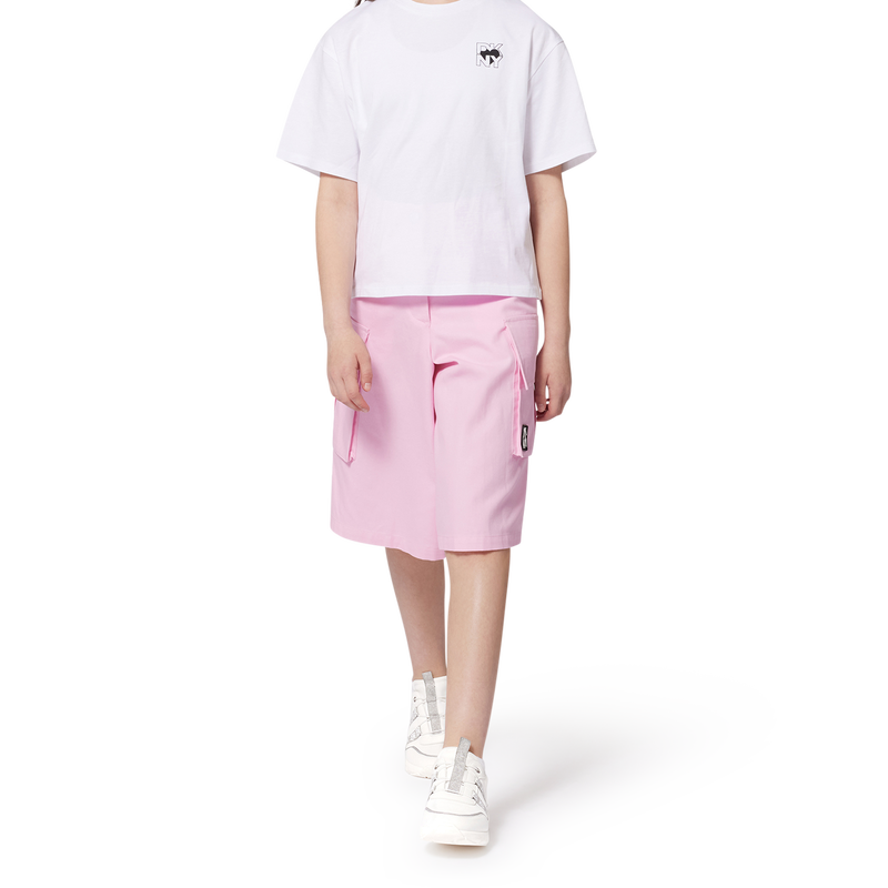 Long cotton and linen shorts DKNY 
                        GIRL